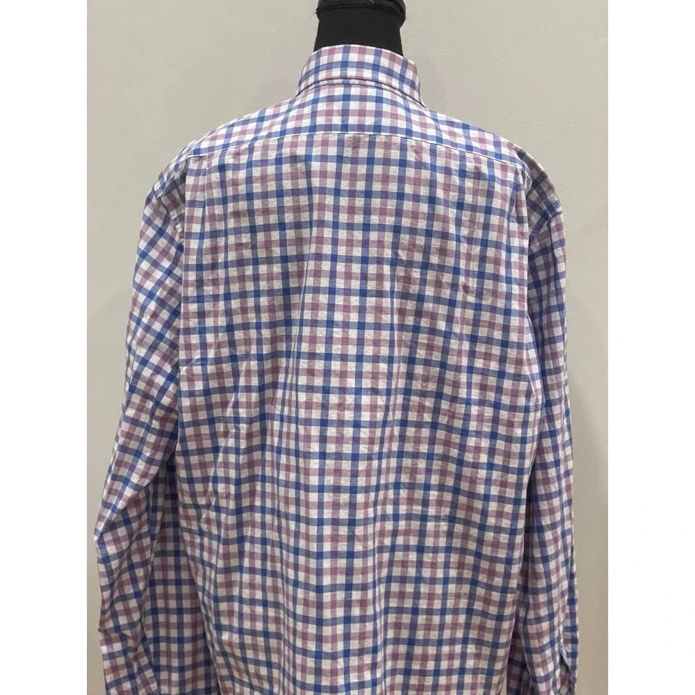 J. Crew XL Purple/Blue/White Collared Long Sleeve Slim Fit Button‎ Down
